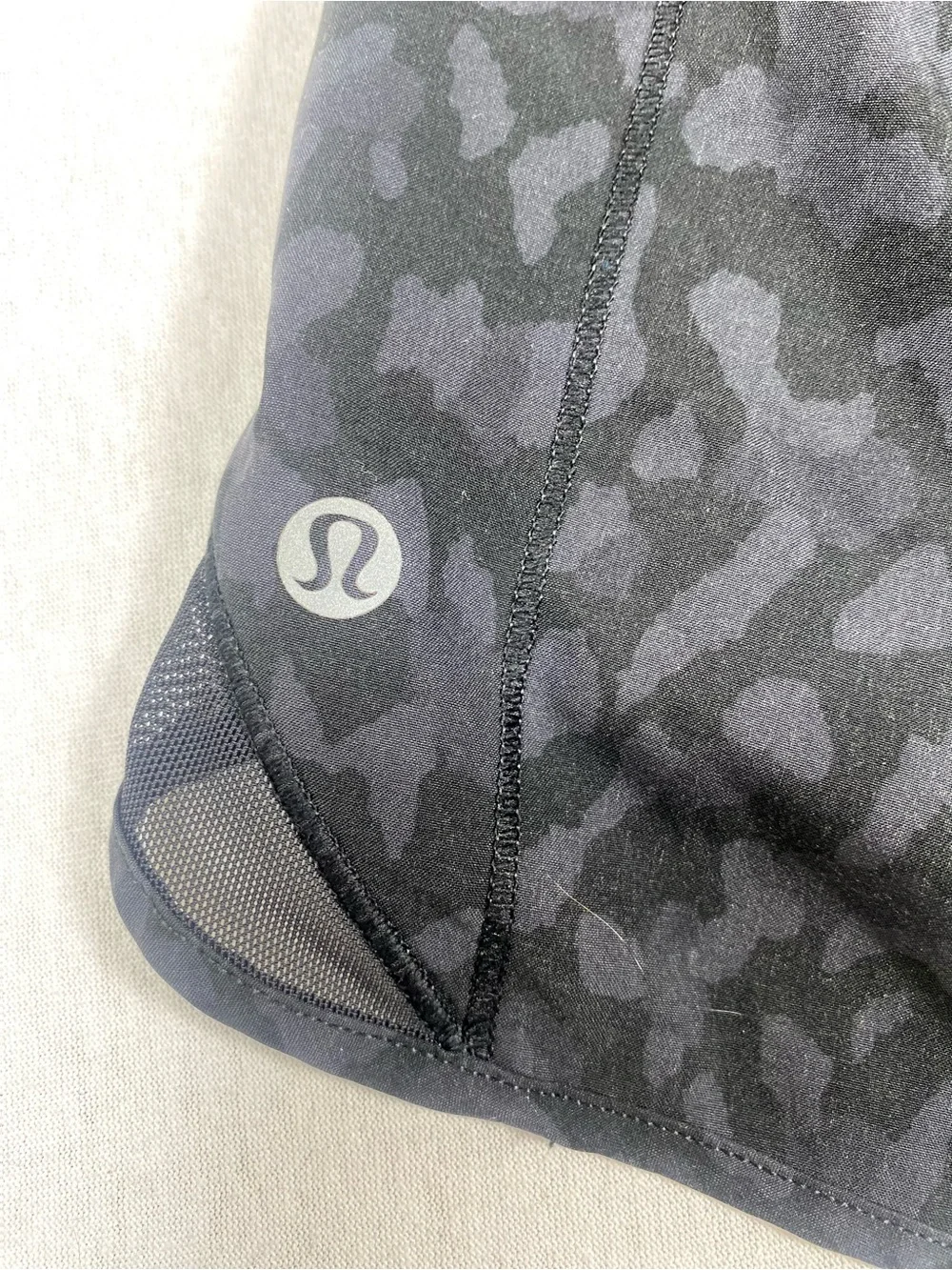lululemon Speed Up 4” Shorts Heritage Camo Black Gray Sz 4